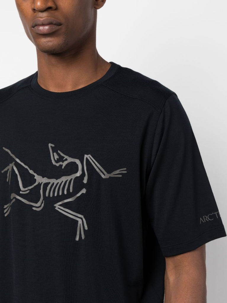 Black Ionia Logo Print T-shirt