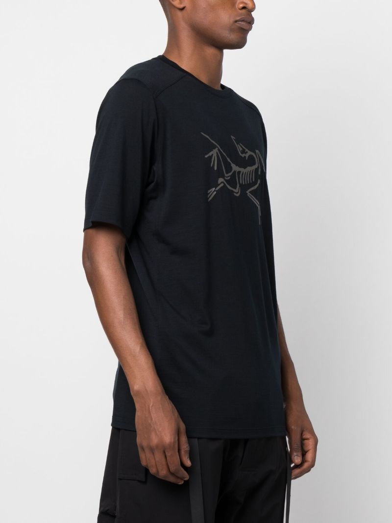 Black Ionia Logo Print T-shirt