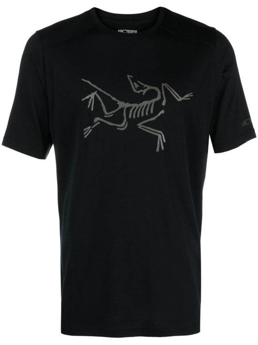 Black Ionia Logo Print T-shirt
