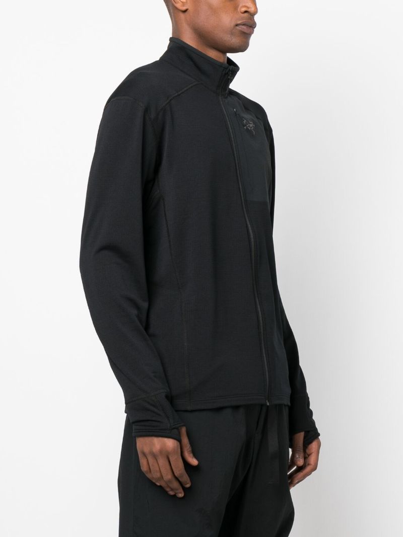 Black Delta Zipped Jacket