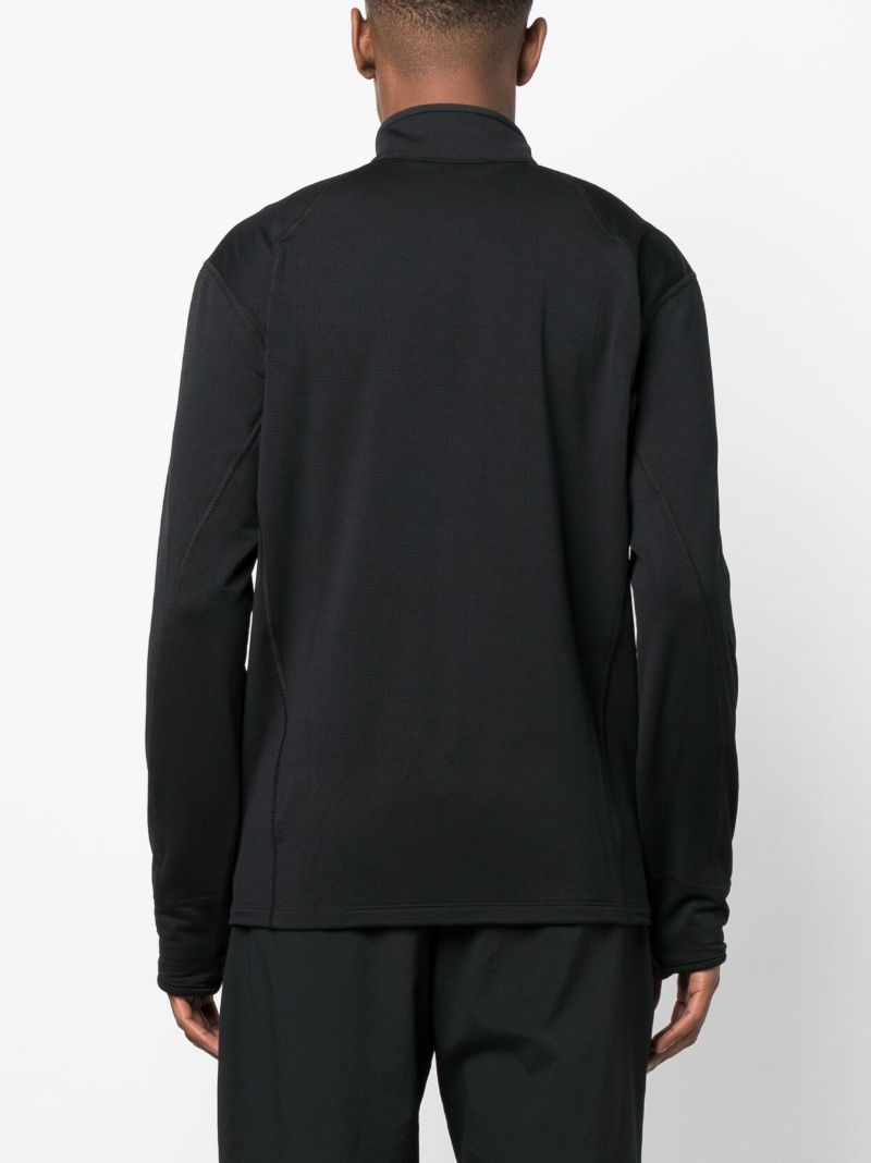 Black Delta Zipped Jacket