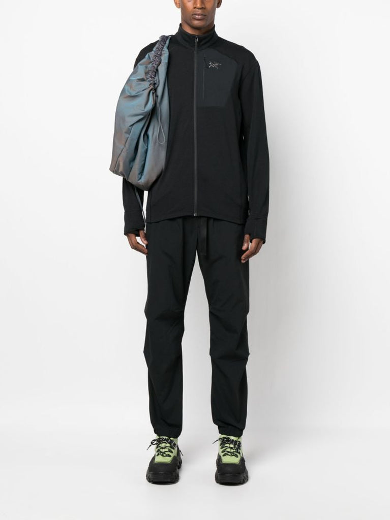 Black Delta Zipped Jacket