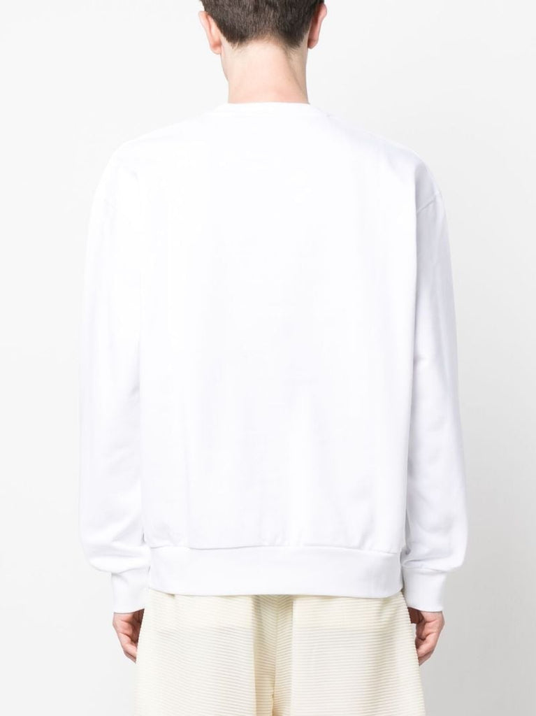 White Graphic Print Sweatshirt