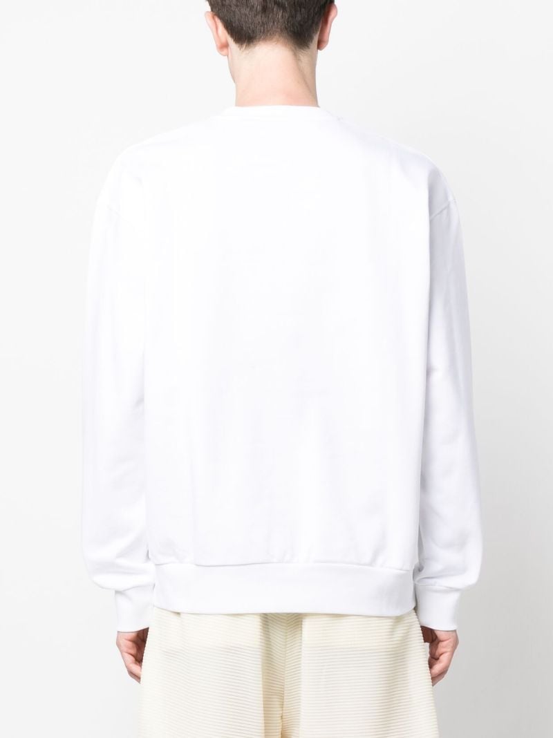 White Graphic Print Sweatshirt