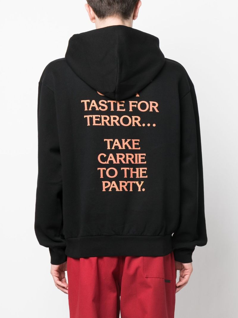 Black Graphic Print Hoodie