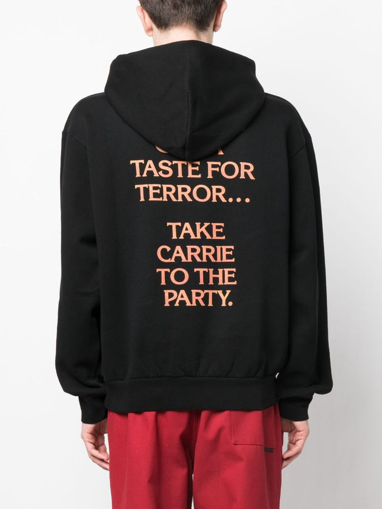 Black Graphic Print Hoodie