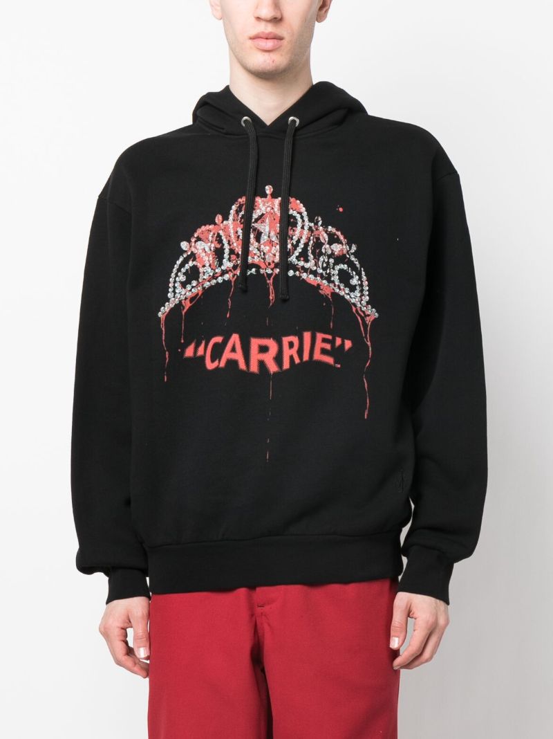 Black Graphic Print Hoodie