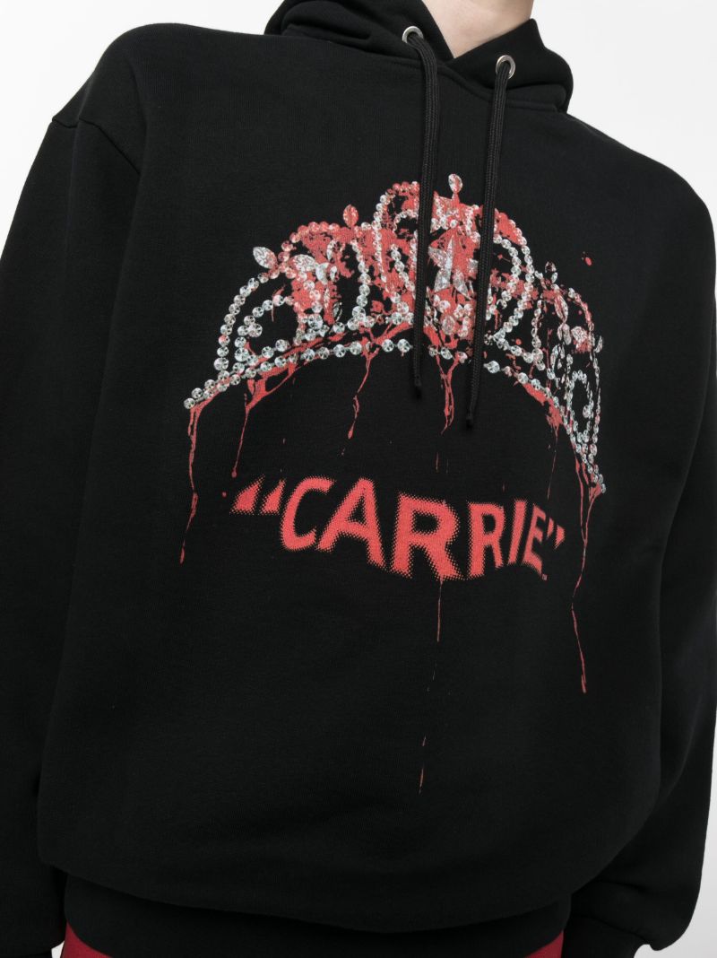 Black Graphic Print Hoodie