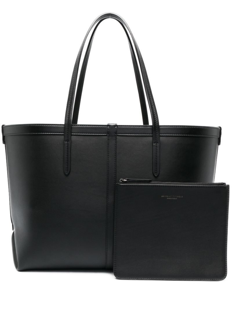 Black Leather Tote Bag