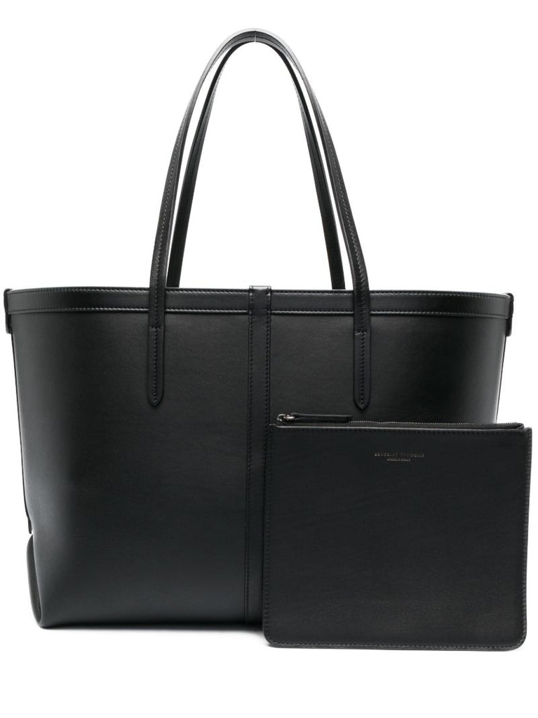 Black Leather Tote Bag