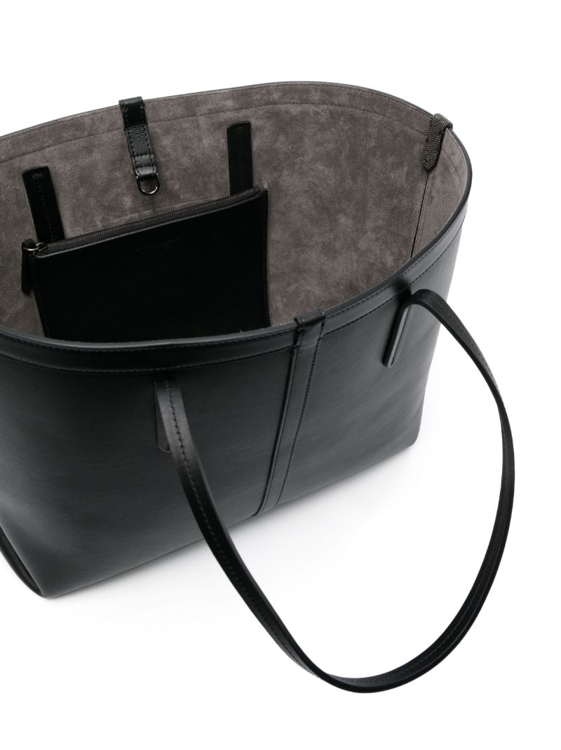 Black Leather Tote Bag