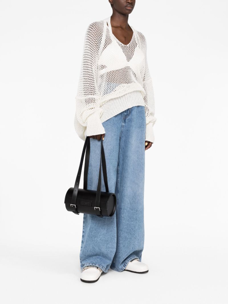 Black Small Tube Shoulder Bag