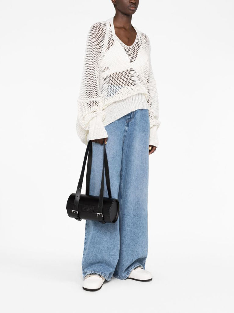 Black Small Tube Shoulder Bag