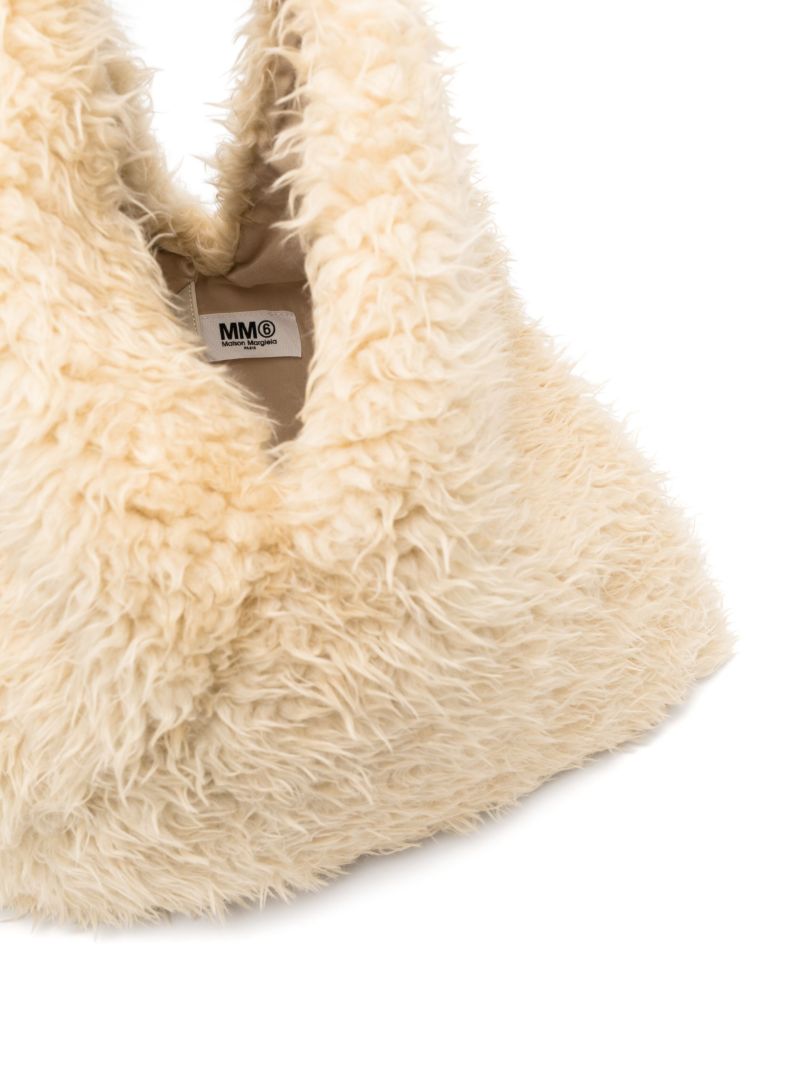 Neutral Japanese Faux Fur Tote Bag