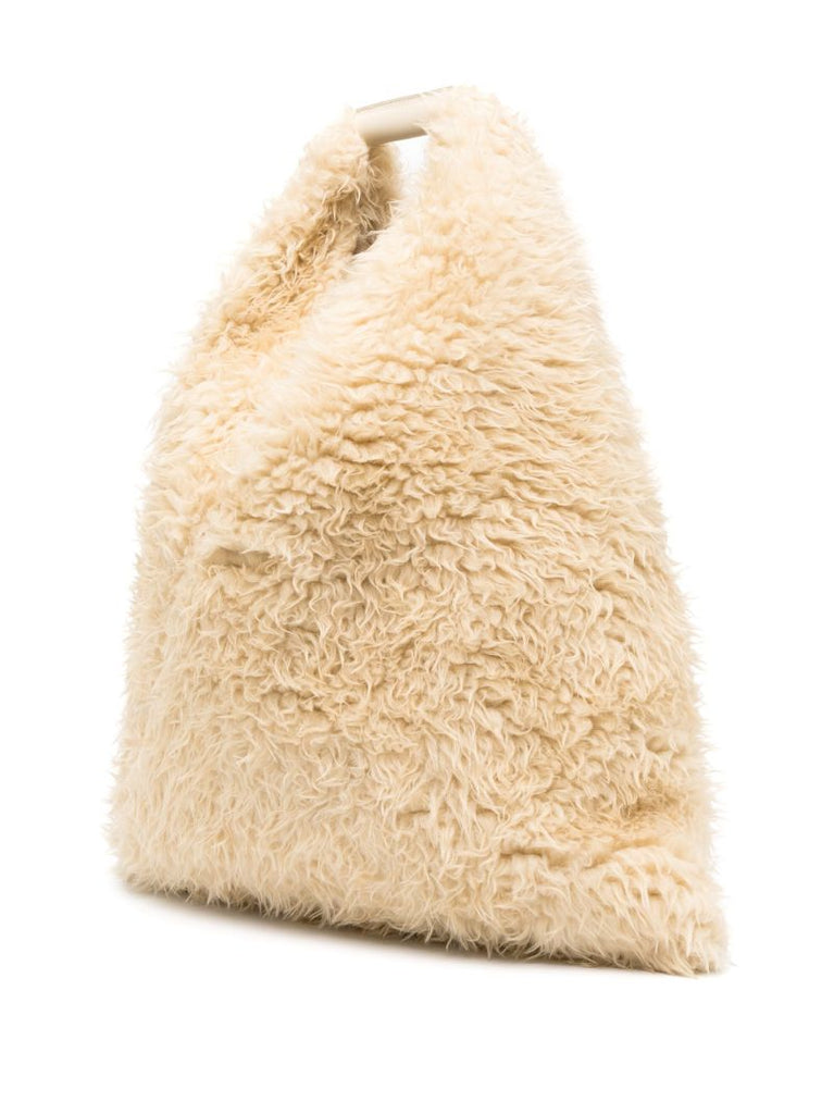 Neutral Japanese Faux Fur Tote Bag