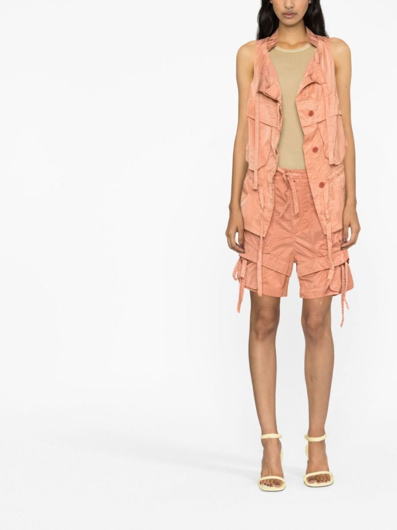 Orange Nala Drawstring Cargo Shorts