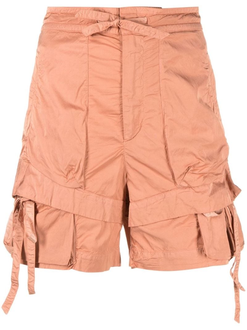 Orange Nala Drawstring Cargo Shorts