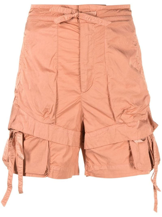 Orange Nala Drawstring Cargo Shorts