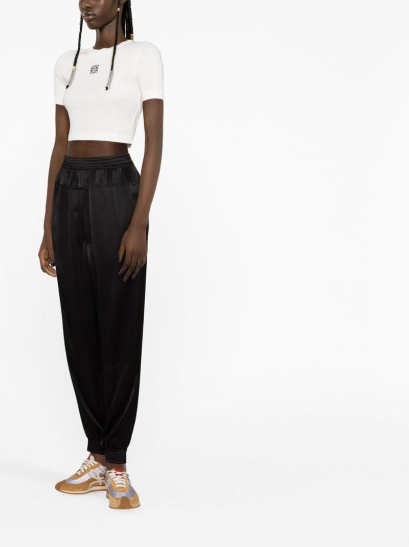 White Anagram Cropped T-shirt