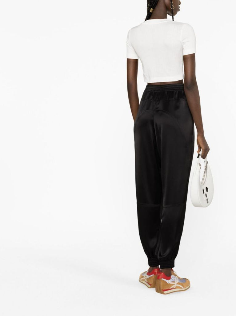 White Anagram Cropped T-shirt