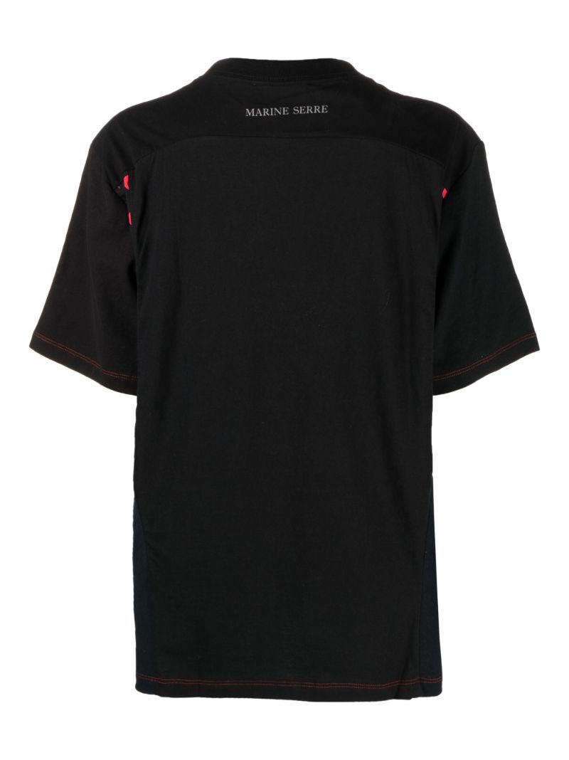 Black Printed Cotton T-shirt