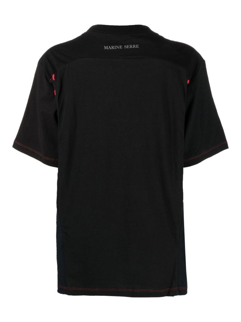 Black Printed Cotton T-shirt