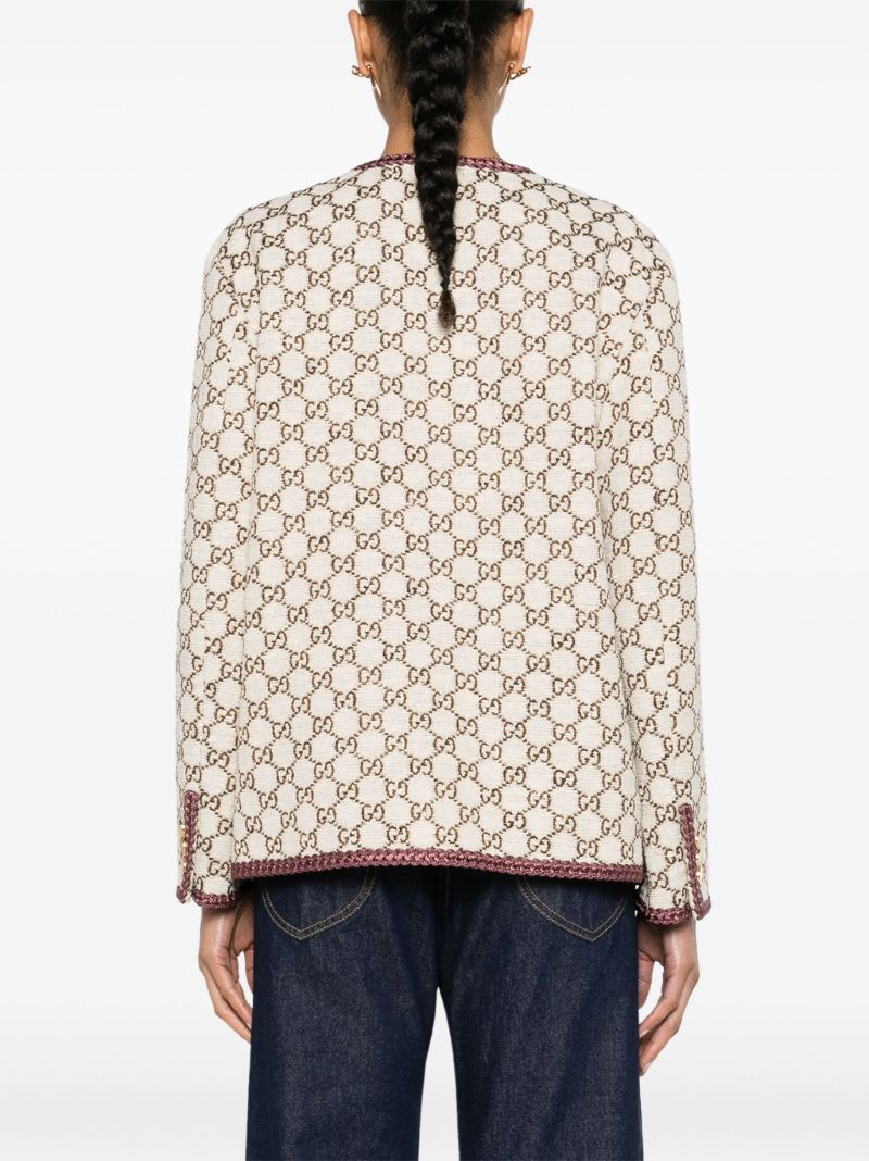 Neutral Gg Tweed Jacket