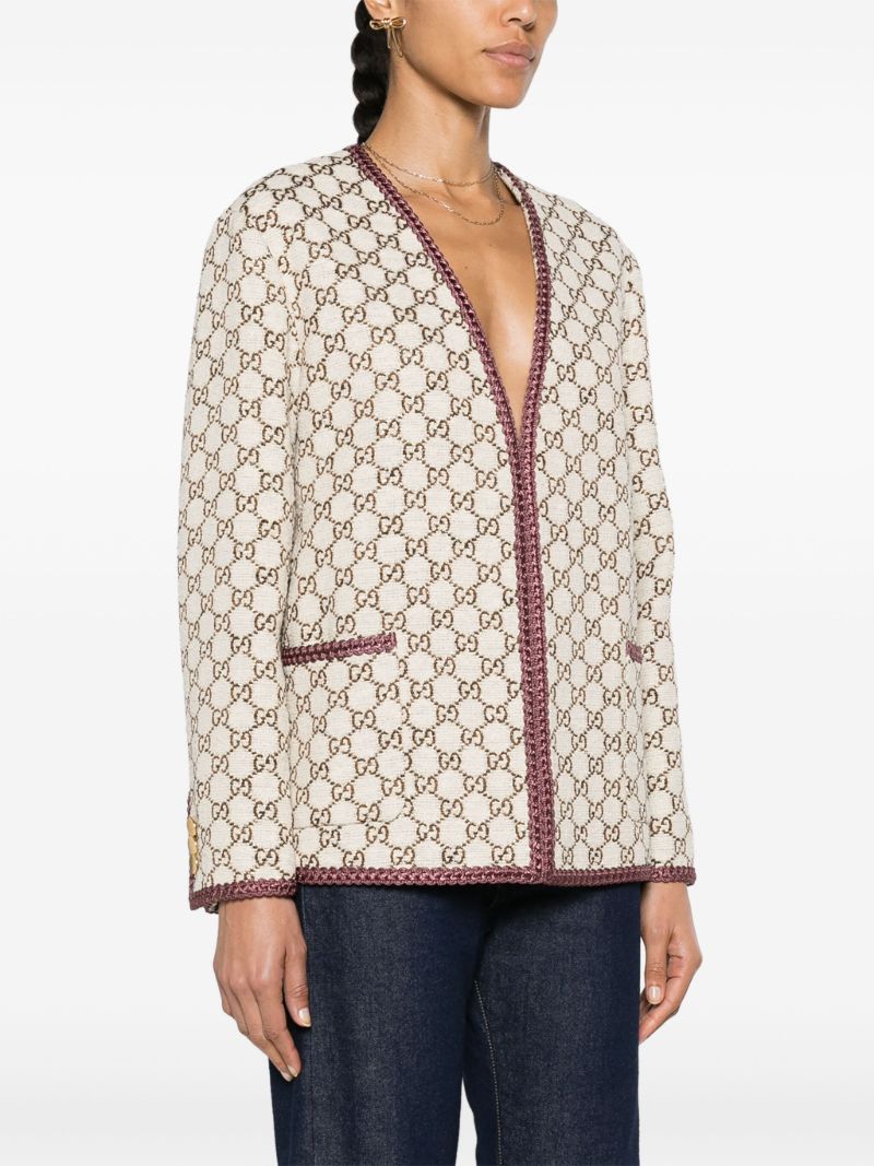 Neutral Gg Tweed Jacket