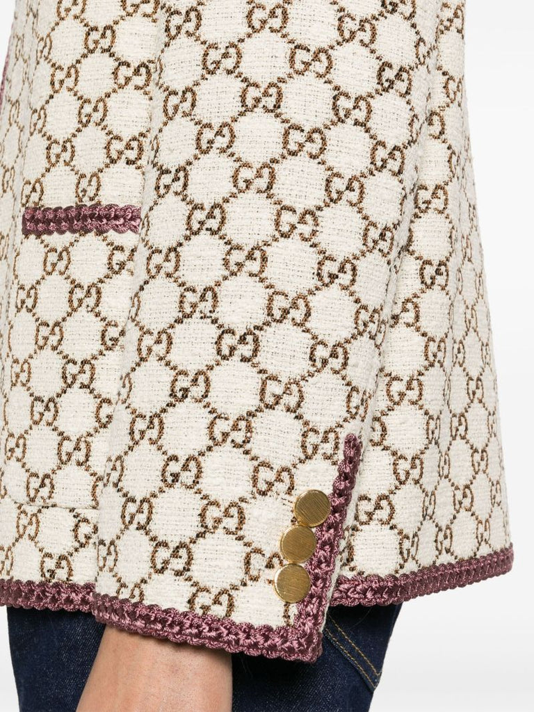 Neutral Gg Tweed Jacket