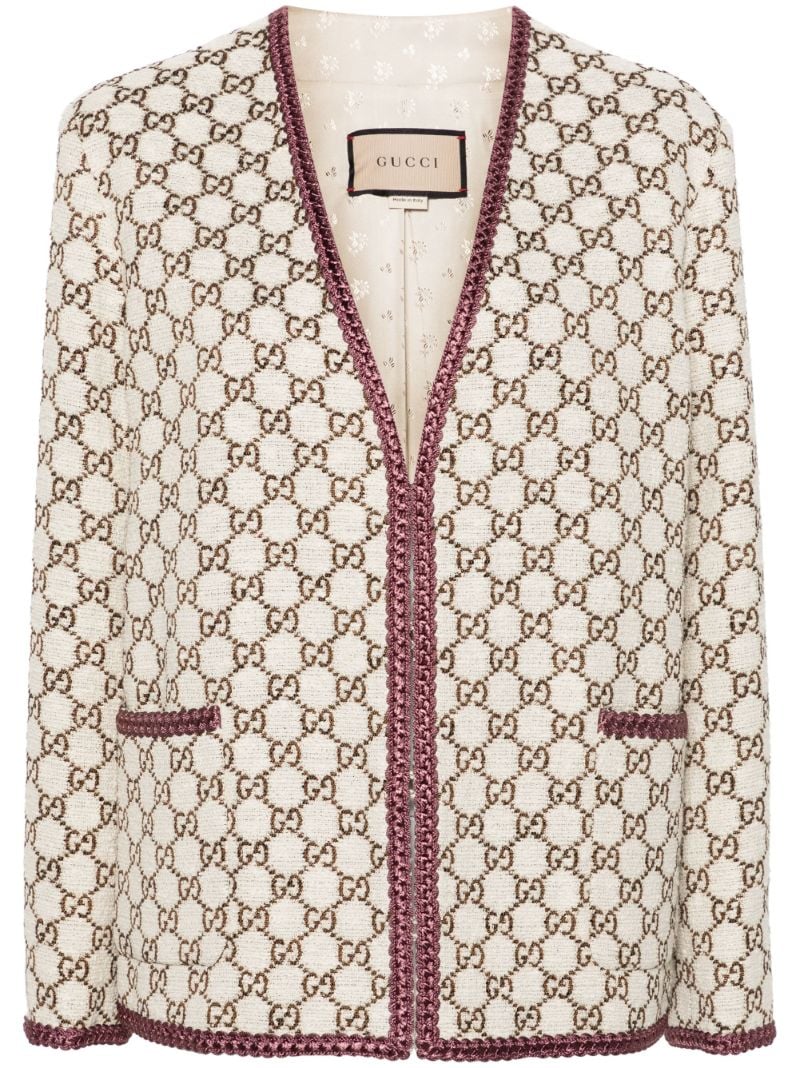 Neutral Gg Tweed Jacket