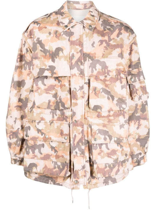 Neutral Elias Camouflage Print Jacket