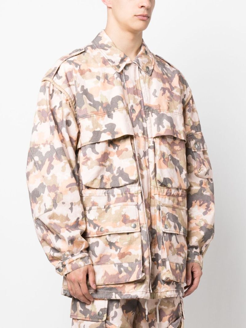 Neutral Elias Camouflage Print Jacket