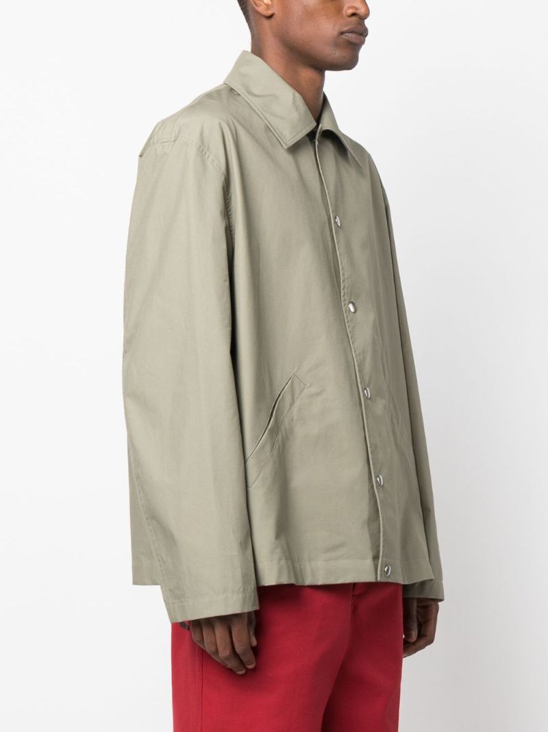 Green Logo Print Coach Jacket