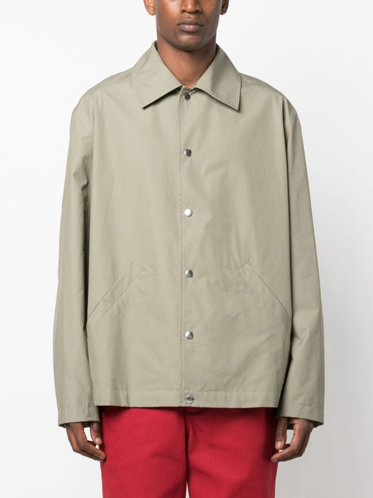 Green Logo Print Coach Jacket