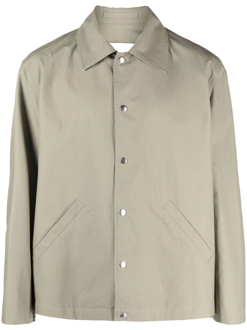 Green Logo Print Coach Jacket