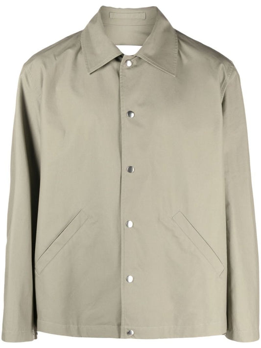 Green Logo Print Coach Jacket