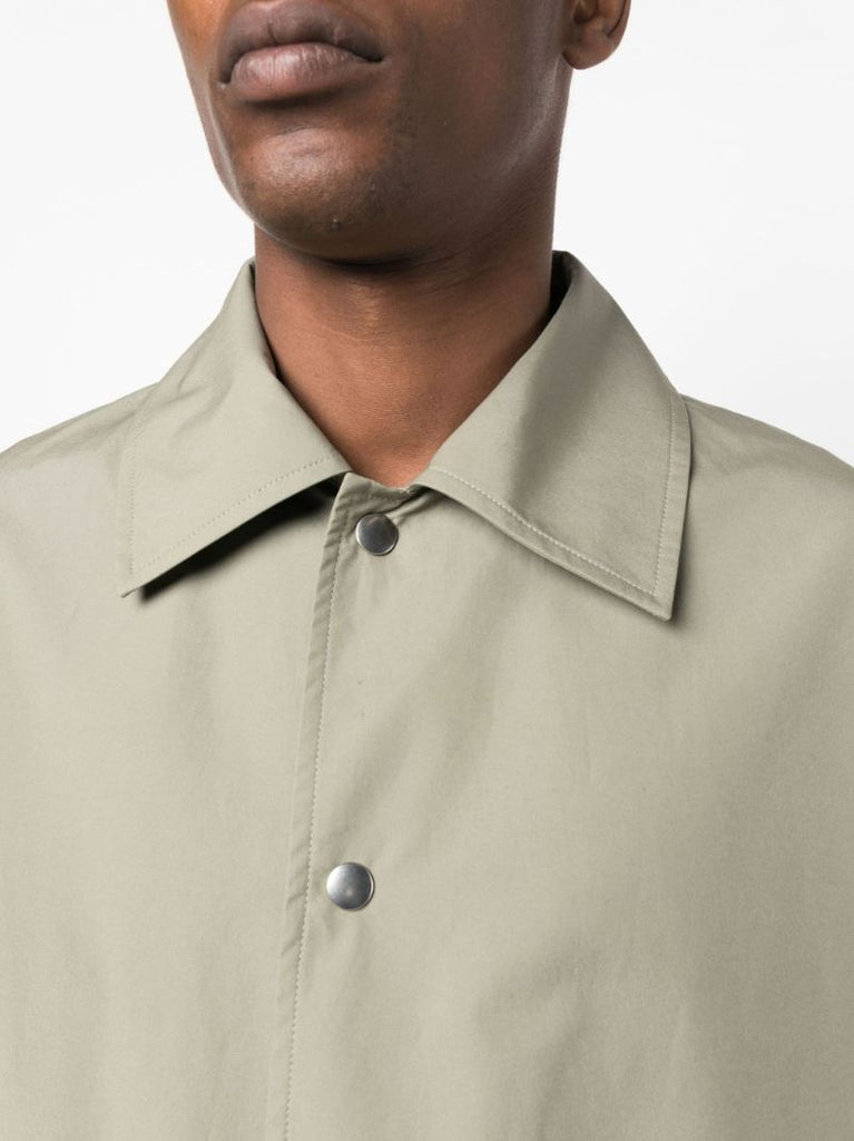 Green Logo Print Coach Jacket