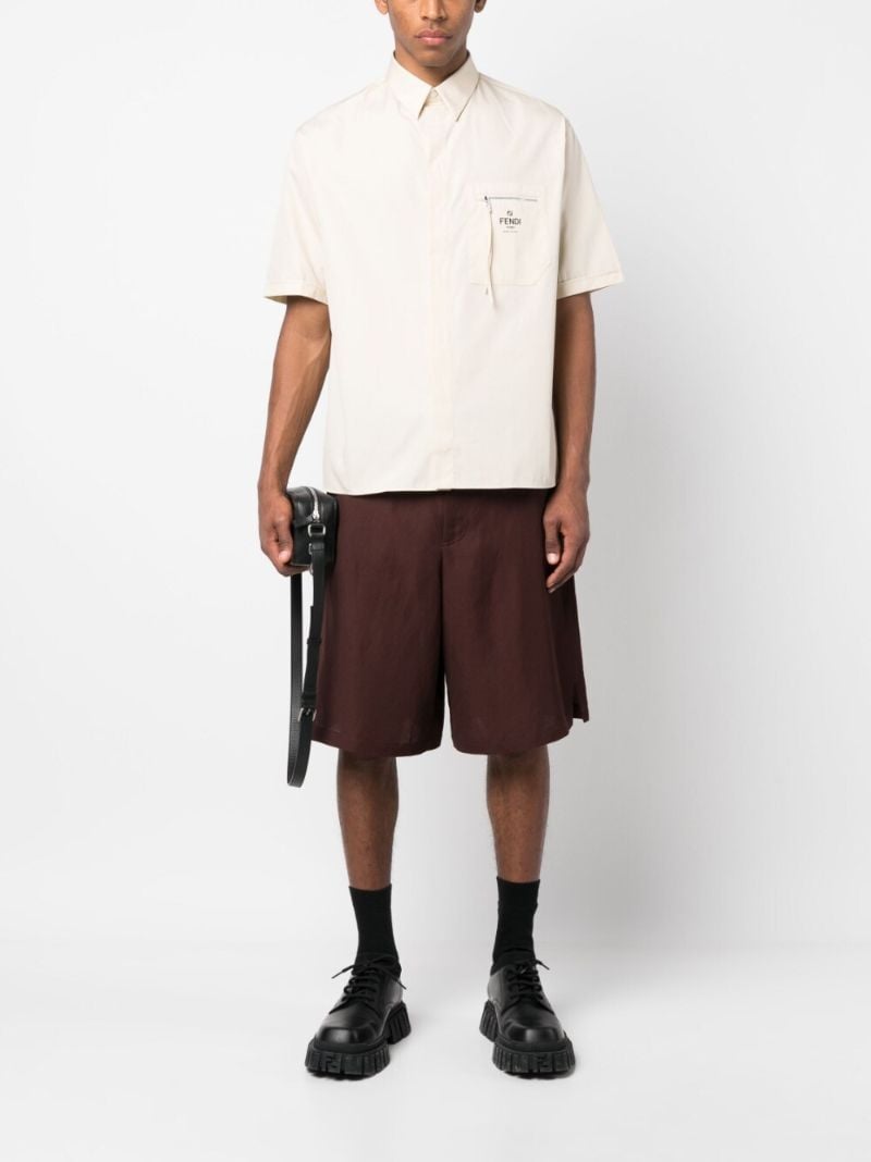 Neutral Logo-print Cotton Shirt