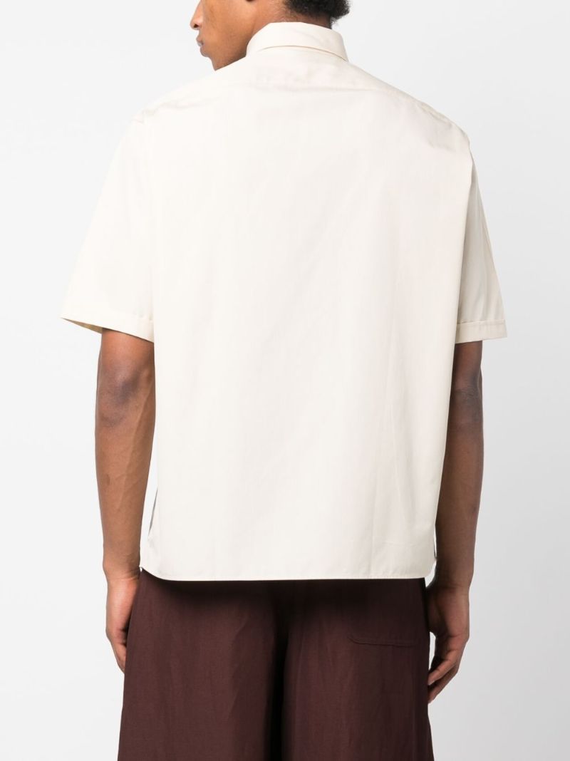 Neutral Logo-print Cotton Shirt
