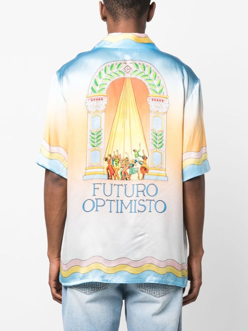 Blue La Danse Silk Shirt