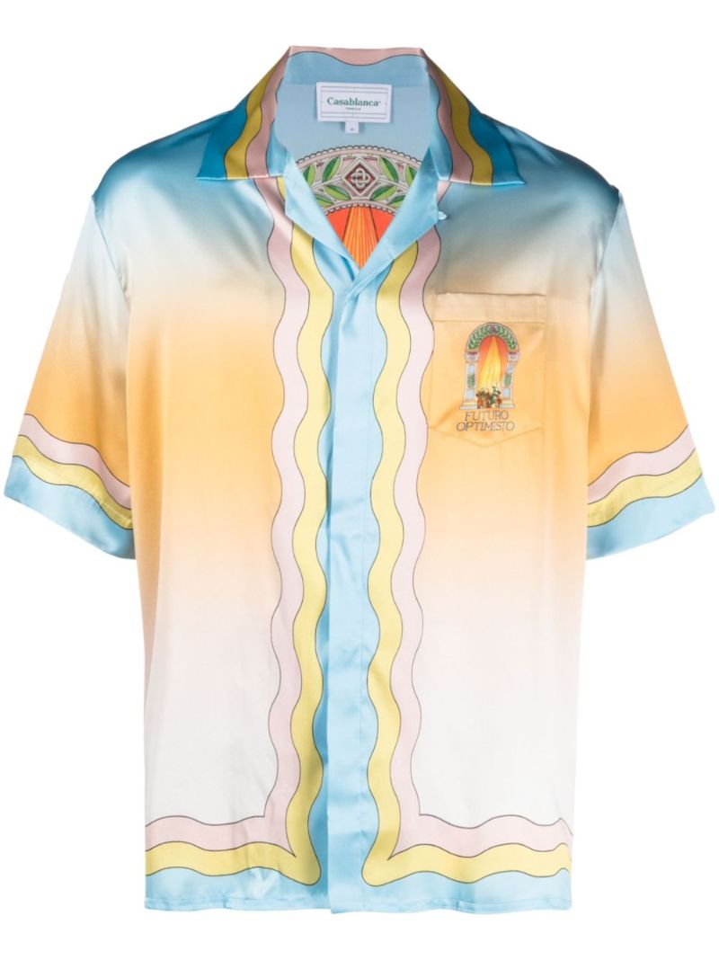 Blue La Danse Silk Shirt