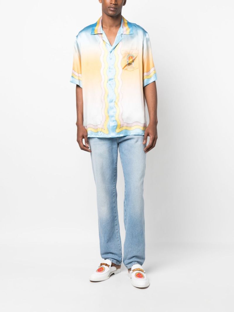 Blue La Danse Silk Shirt