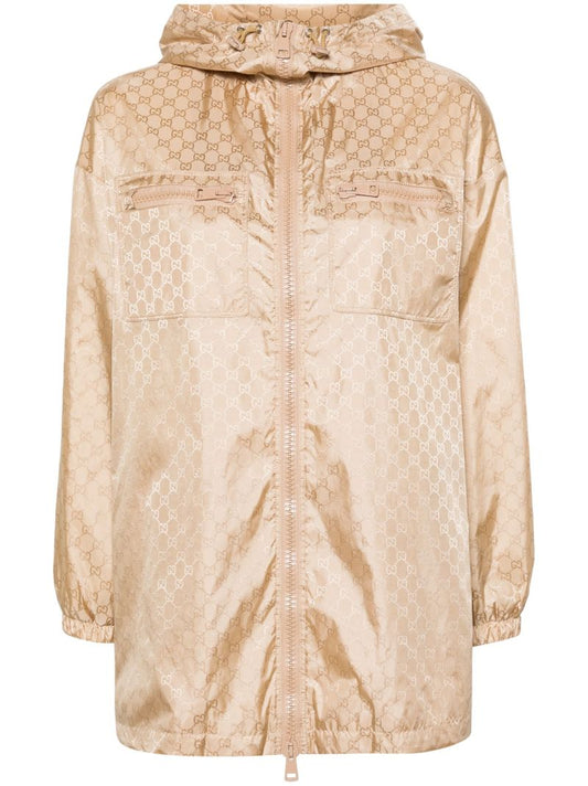 Brown Gg Supreme Windbreaker Jacket
