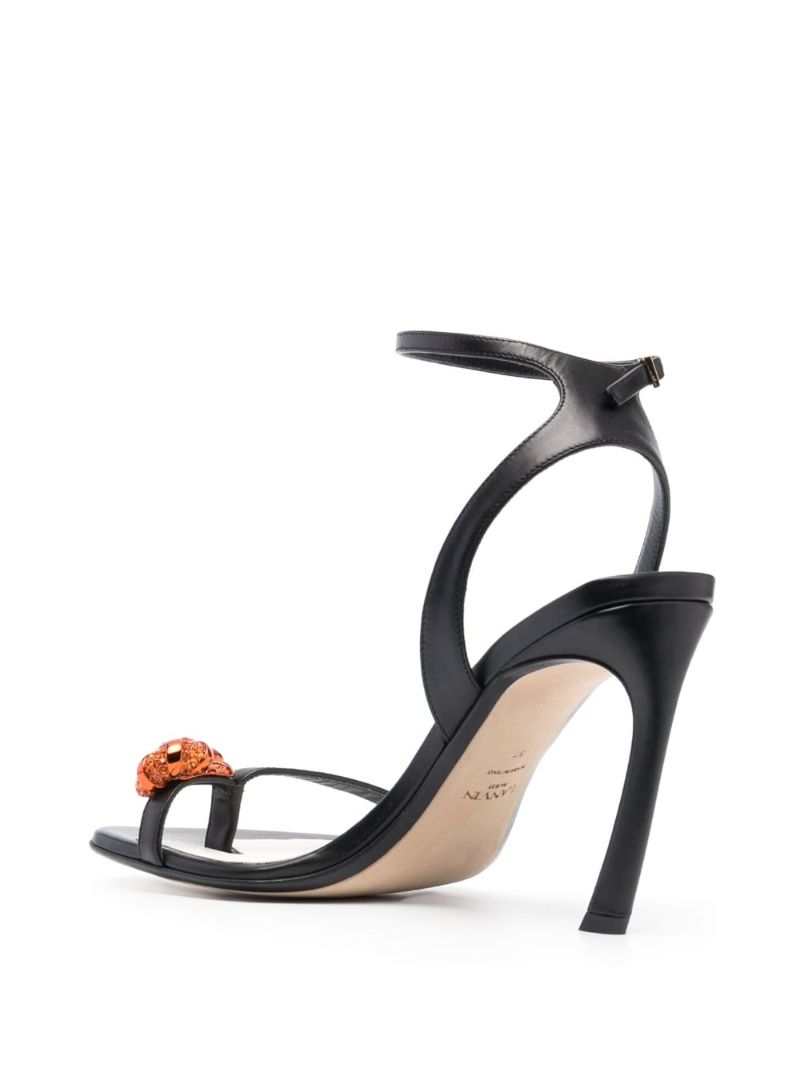 Black Swing 105 Embellished Sandals