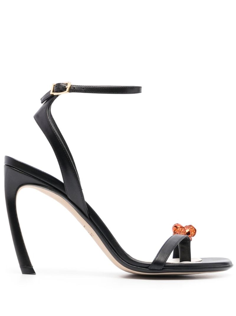 Black Swing 105 Embellished Sandals