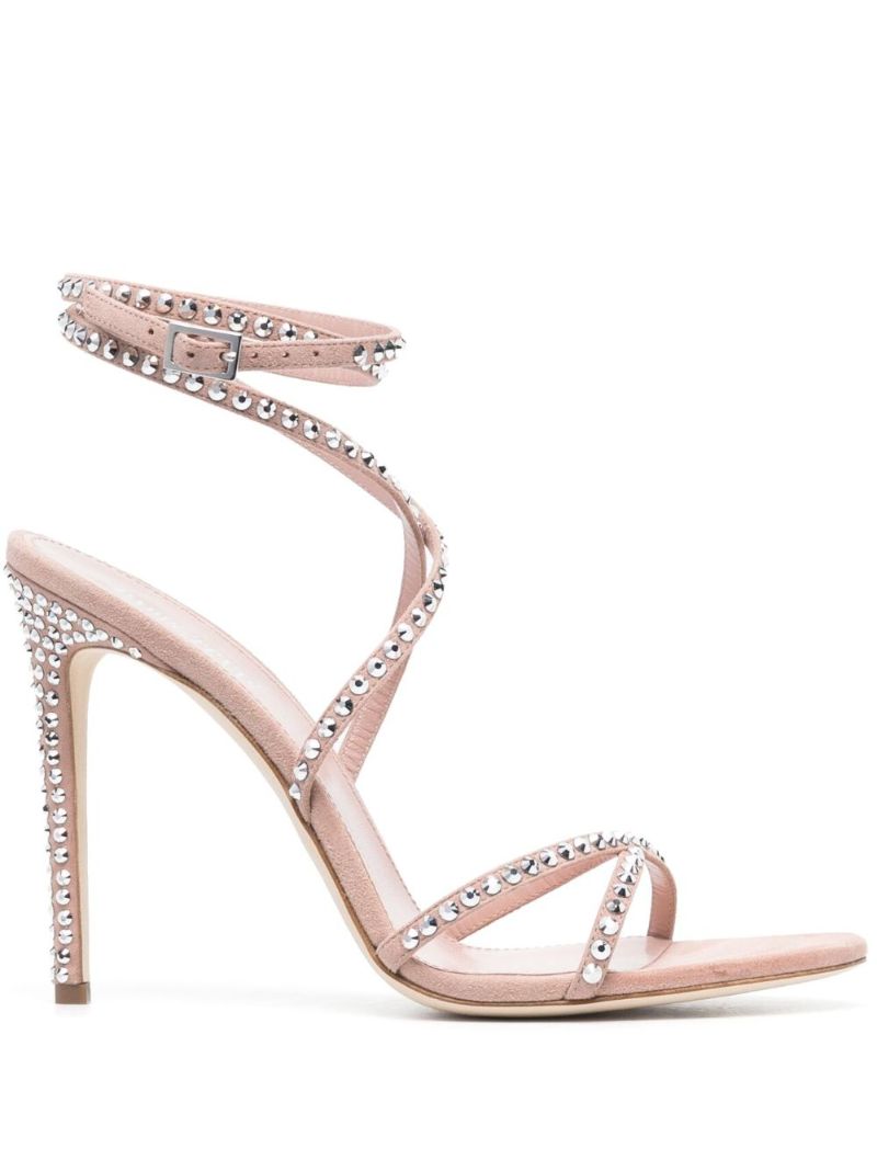 Neutral Holly Zoe 105 Crystal Sandals