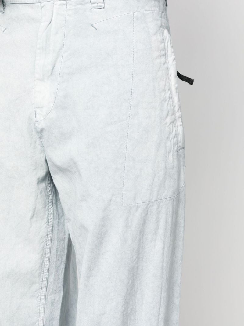 Blue Straight-leg Cotton Trousers