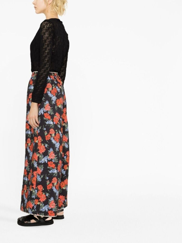 Black Gg Jacquard V-neck Cardigan