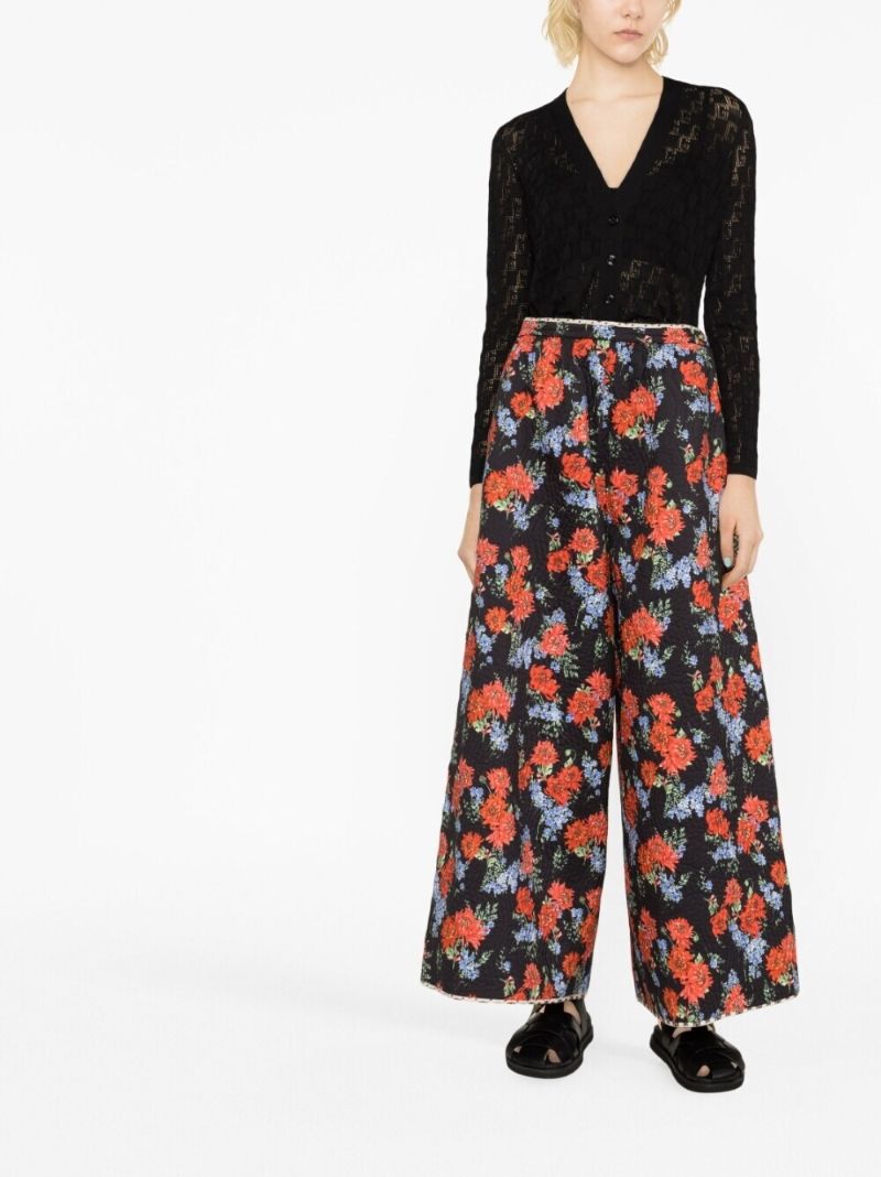 Black Gg Jacquard V-neck Cardigan