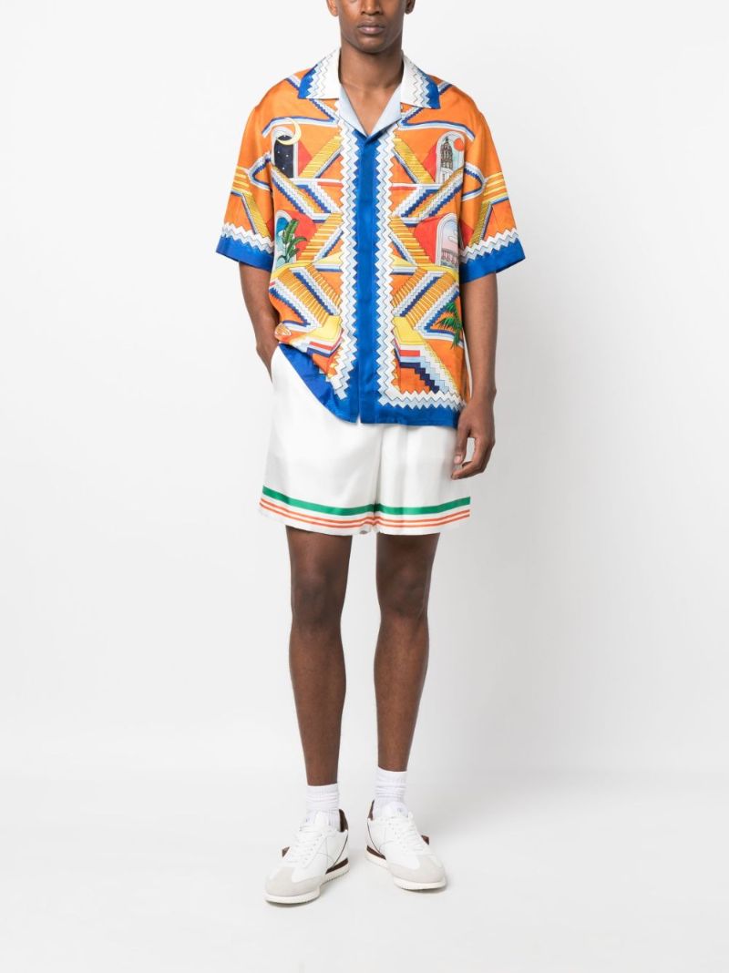Blue Escalier Infini Silk Shirt